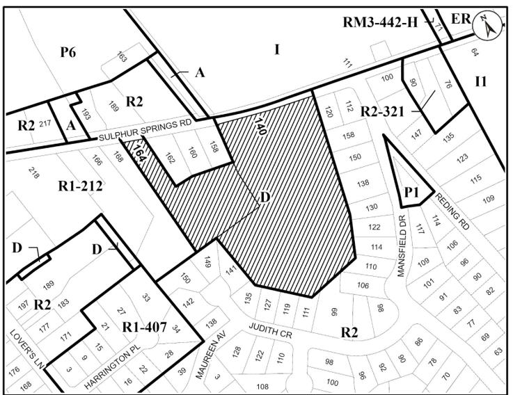 Map of 140 & 164 Sulphur Road, Ancaster