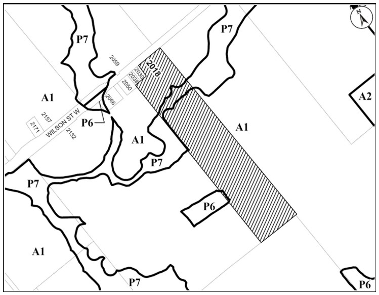 Location map for 2018 Wilson Street West, Ancaster