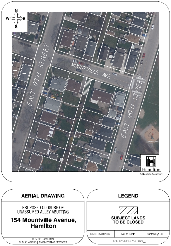 Aerial map of 154 Mountville Ave, Hamilton