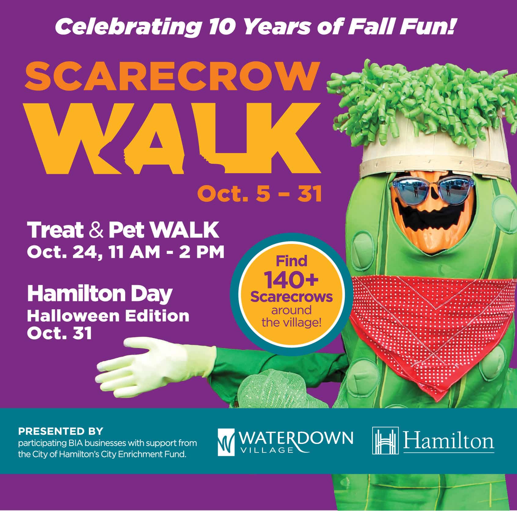 Waterdown Village BIA Scarecrow Walk October 5 to 31, 2026