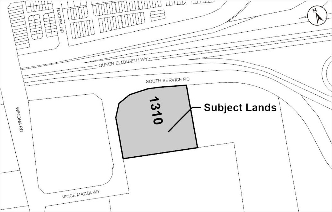 Location map of 13010 South Service Road