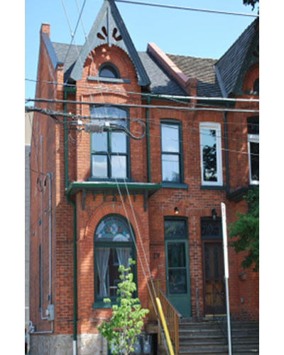 High Victorian brick terrace building