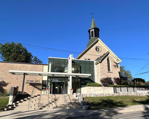 Wheelchair ramp entrance for St. Andrew's Presbyterian Church