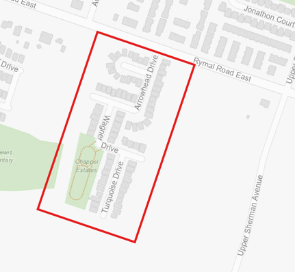 Map of affected properties on October 15, 2026