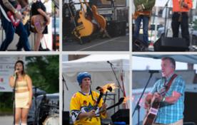 mosaic of musicians at the Dundas Cactus Festival