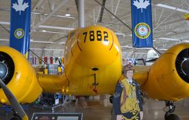Interior of plane at Canadian Warplane Heritage Museum
