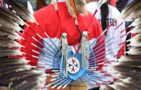 Indigenous person in traditional dress