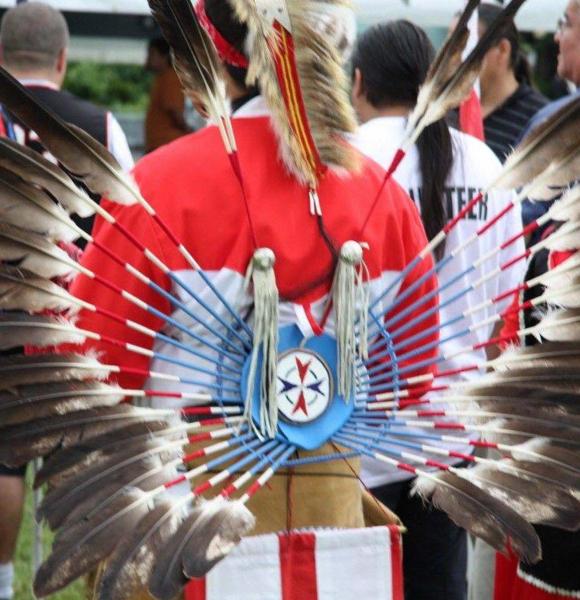 Indigenous person in traditional dress