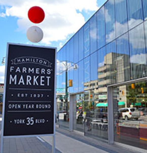 Exterior of Hamilton Farmers' Market