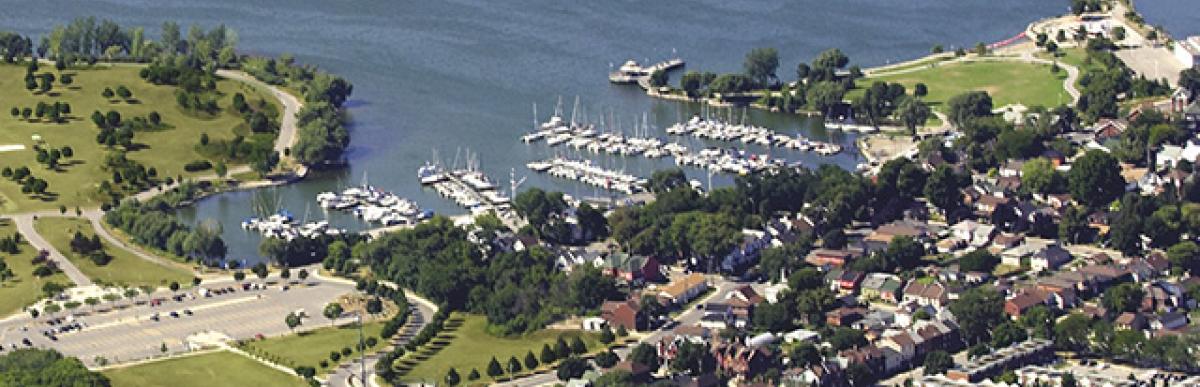 Aerial shot of West Harbour shoreline