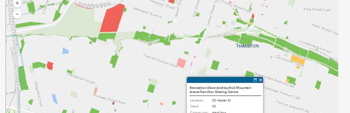 Screenshot of City-Owned Property Mapping