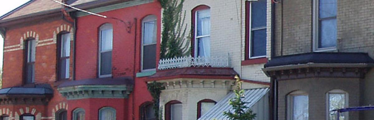 Two story heritage houses in Beasley Neighbourhood