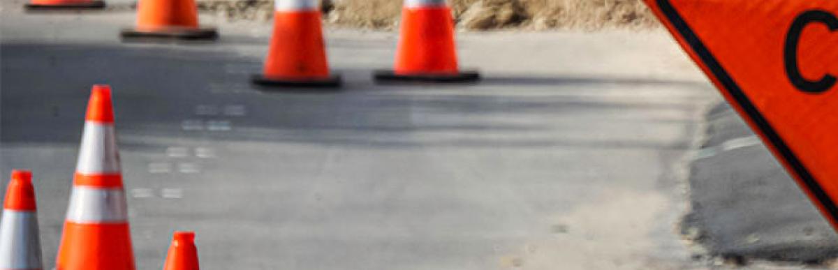 Road construction in neighbourhood