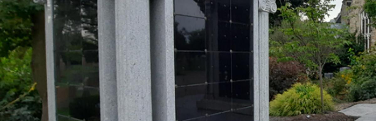 Stone cremation columbariums