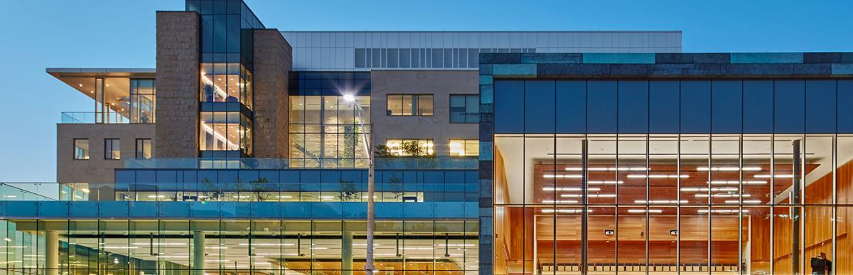 Exterior shot of McMaster’s David Braley Health Sciences Centre
