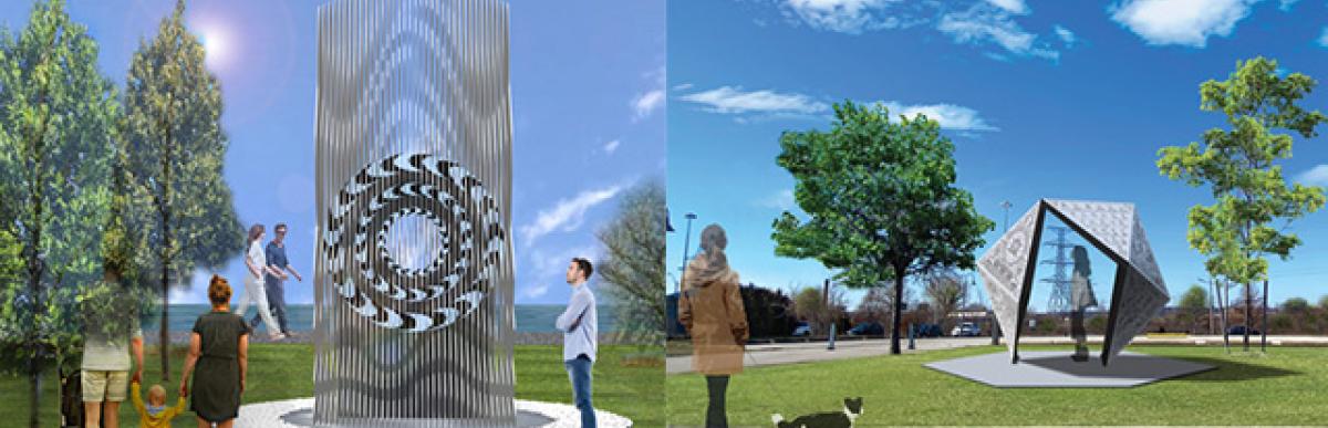 collage of submitted proposas to electric city public art