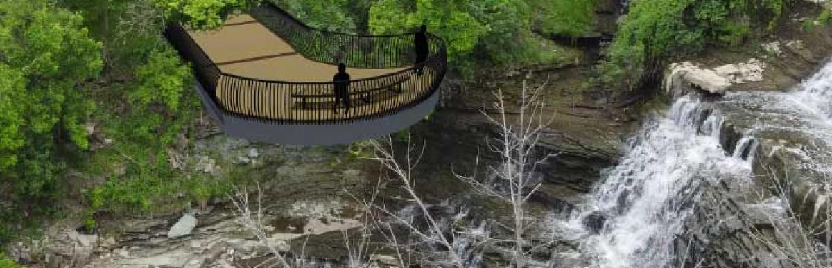 Mockup of Serpentine Lookout Concept for Albion Falls