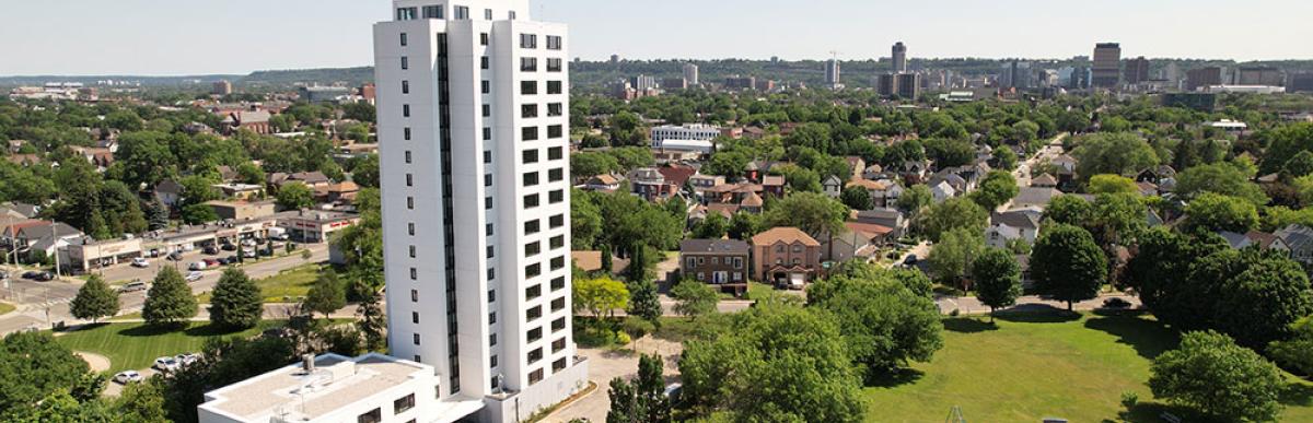 500 macnab, a tall white residential building