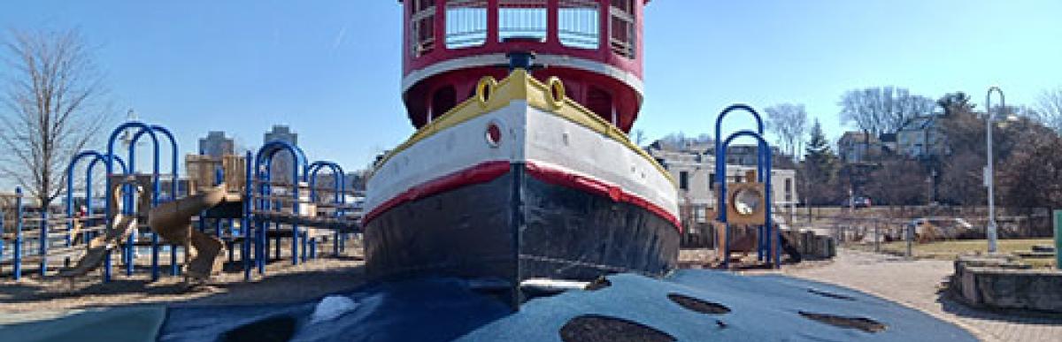 Pier 4 Park Tugboat play structure