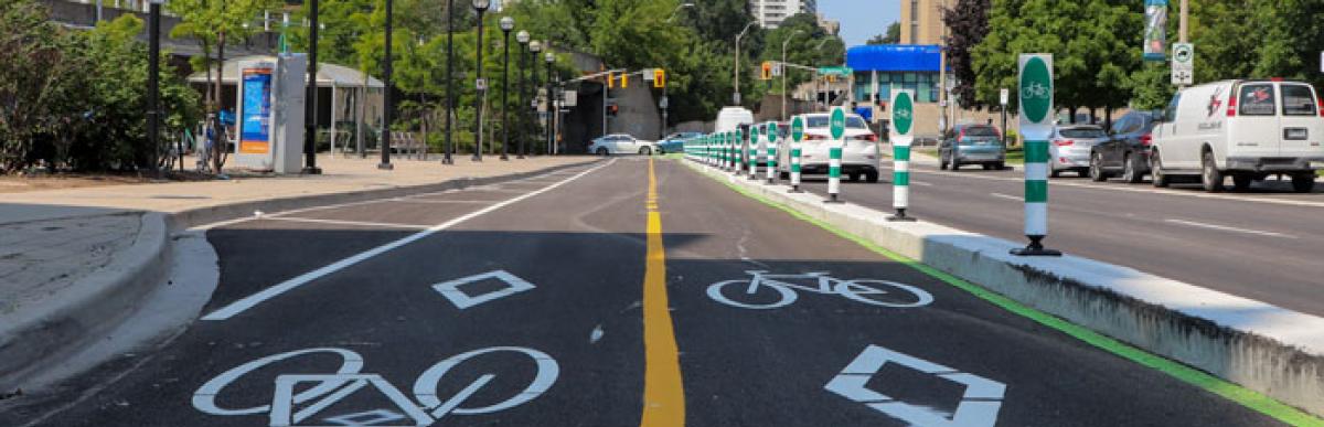Smart Commute Month - bike lanes on hunter street