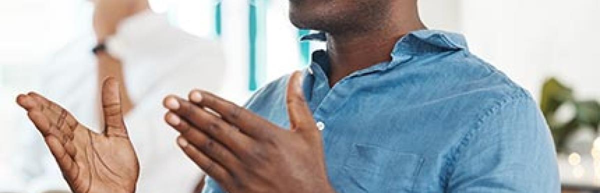 Call center, customer service with a business man working in an office and consulting on a headset.