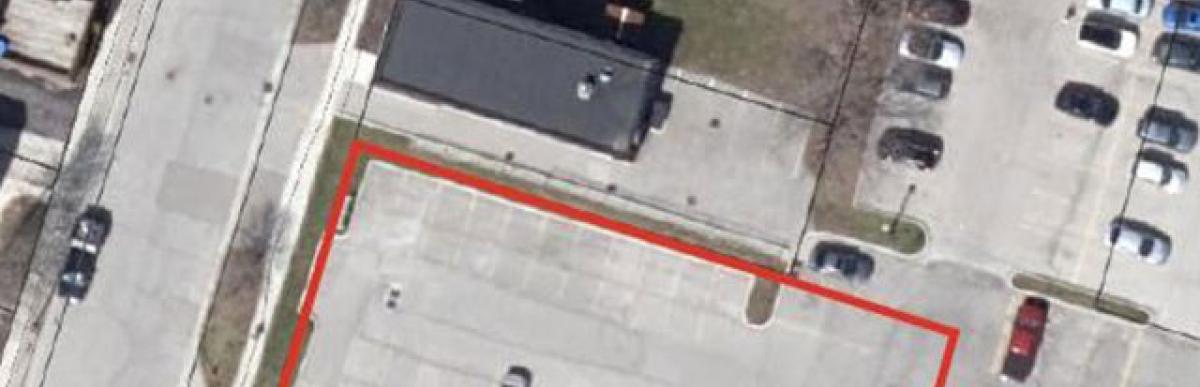 Aerial map with property boundary of 5 & 13 Lake Avenue South, Hamilton