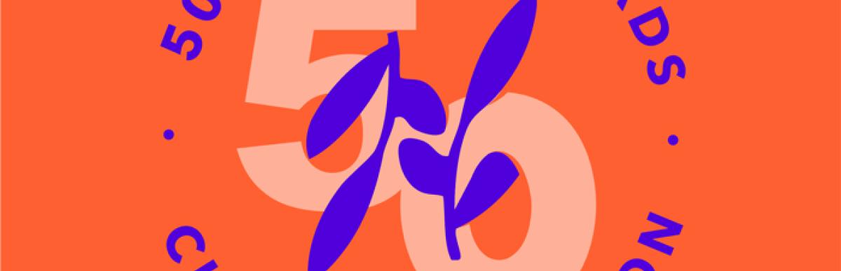 Logo: 50th Arts Awards City of Hamilton