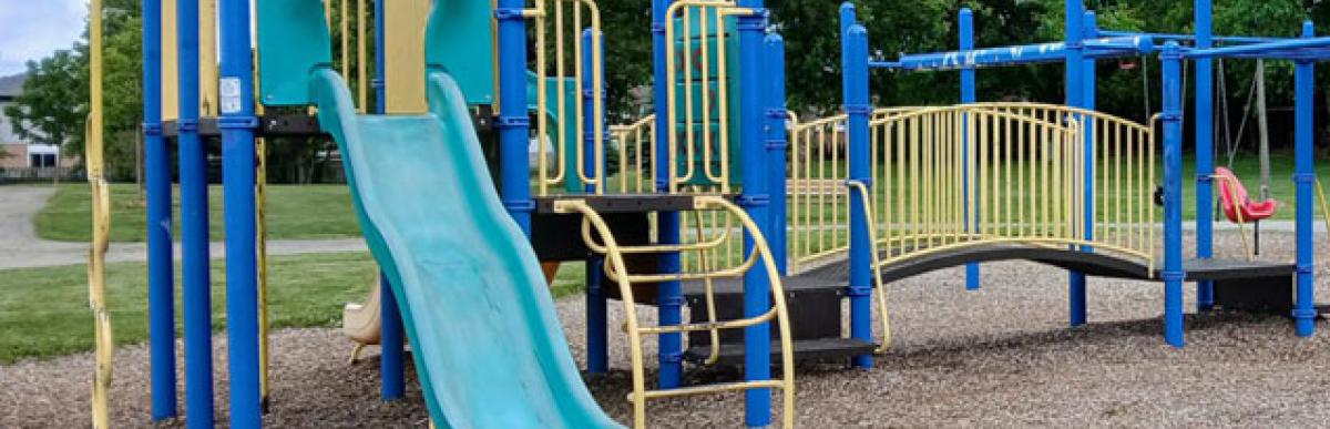Original playground structure at Felker Park