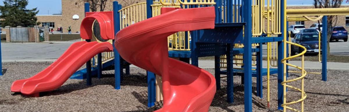 Original playground structure at White Deer Park