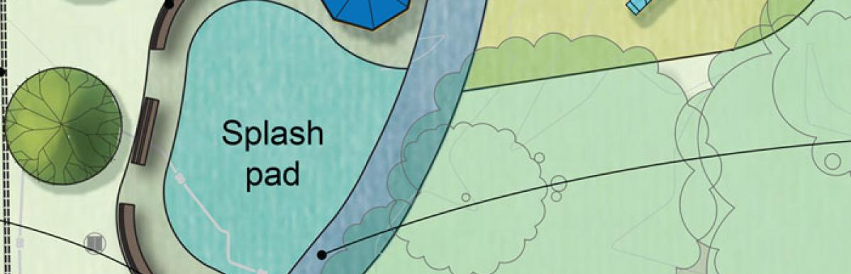 zoomed in view of one of the concept drawings for Carter Park's playground redevelopment