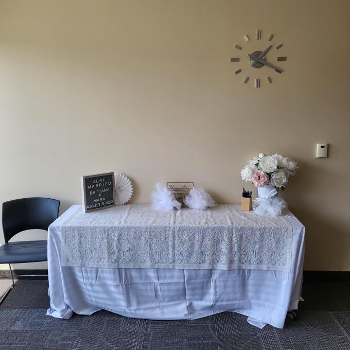 Interior of City Hall Wedding Room, signing table