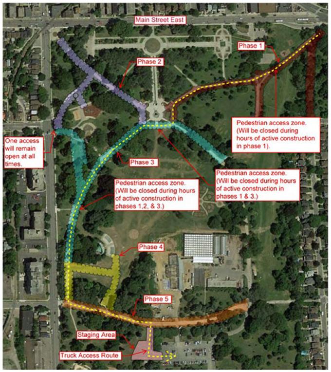 Map of Gage Park Walkways Project