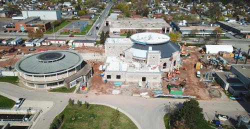 Aerial photo of Main Pumping Station Old and New