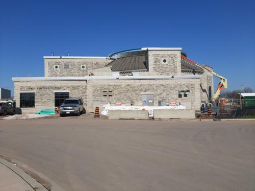 Front view of main pumping station