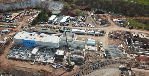 Aerial photo of Tertiary Treatment Building new outfall