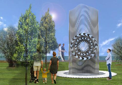Concept image of art installation in a park