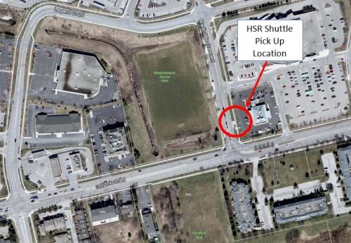 HSR Shuttle Pick Up Location in Meadowlands Power Centre