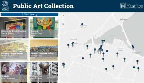 map of public art locations