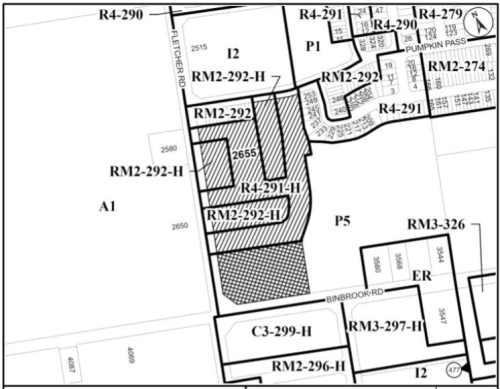 Location map of 2655 Fletcher Road, Glanbrook