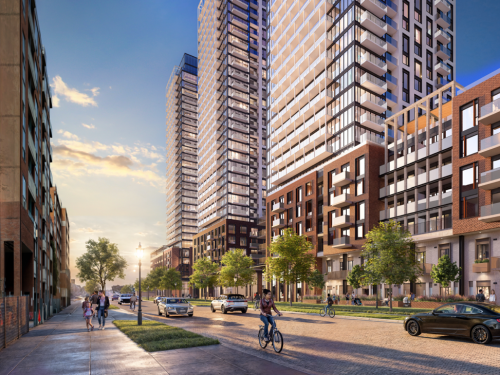 Rendering of proposed 30 storey residential building