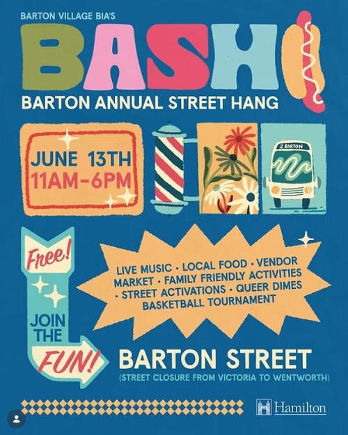 Poster for Barton Village Annual Street Hang on June 13, 2026