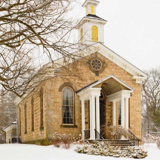 Ancaster old town hall in winter